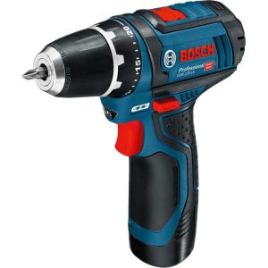 Bosch GSR 12V-15 Porakone-ruuvinväännin sis. 2 x 2,0 Ah:n Li-Ion-akkua