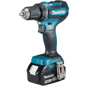 Makita DDF485RTJ Porakone 2x 5,0 Ah akkuilla ja latureilla