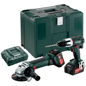 Metabo SB 18 LT + W 18 LTX 125 QUICK Työkalupaketti sis. 4,0 Ah:n akut ja laturin