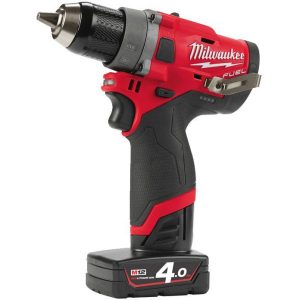 Milwaukee M12 FDD-402X Porakone-ruuvinväännin sis. 4,0 Ah:n akut ja laturin