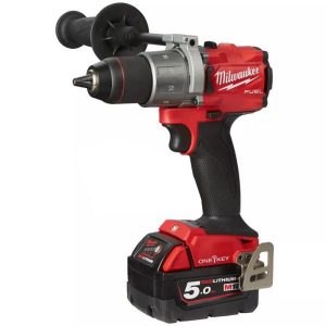 Milwaukee M18 ONEDD2-502X Porakone-ruuvinväännin sis. 5,0 Ah:n akut ja laturin