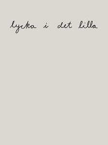 Servetti ”Lycka i det lilla” Luonnollinen/Musta 10x20 cm