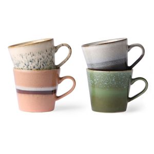 Ceramic 70's Cappuccino Muki 4 kpl