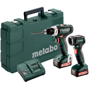 Metabo PowerMaxx BS 12 + ULA 12 LED Työkalupaketti