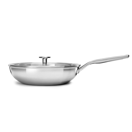 Multi-Ply Stainless Steel Wokkipannu kannella 28 cm / 3,57 l Uncoated