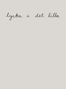 Servetti ”Lycka i det lilla” Luonnollinen/Musta 10x20 cm